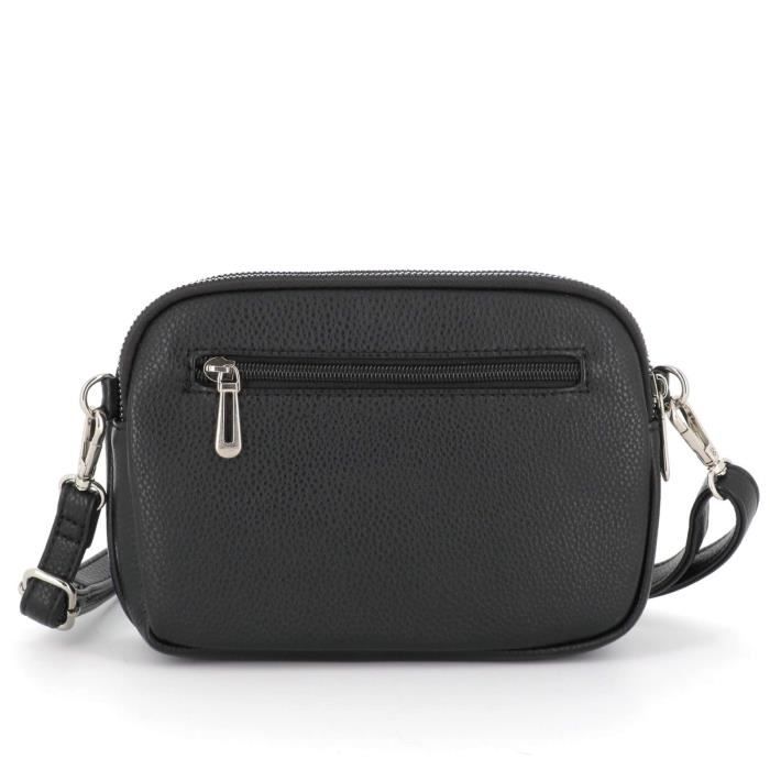 Sac à Main Bandoulière Camaïeu Noir - Multipoches En Simili Cuir - Occasion