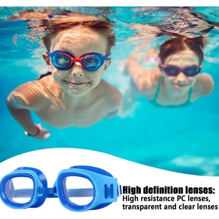 Lunettes De Natation Enfants Anti-UV - Large Vue Sans Pont De Nez