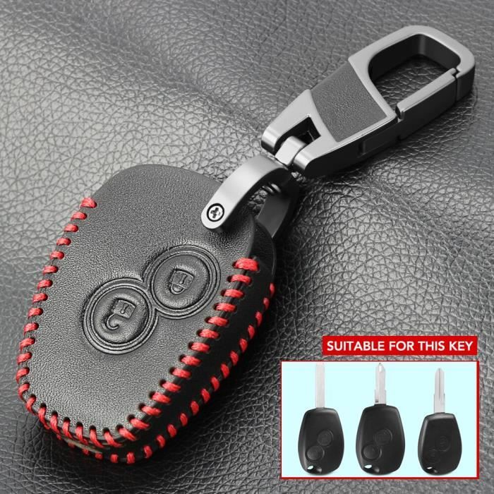 TOOMUME Coque Clé TPU, Etui Clé Étui Clé Adapté Pour Renault Kangoo Twingo Megane Trafic Clio Captur Dacia Logan Sandero Stepway Duster, Couvre Clef Cache Cle Voiture Telécommande - Flip Key
