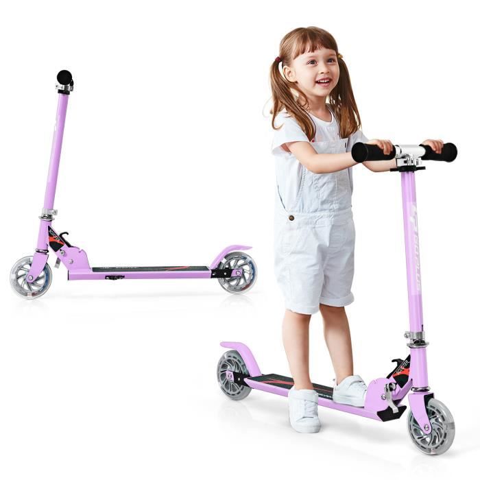 DREAMADE Trottinette Pliable pour Enfant avec Hauteur Réglable, Scooter