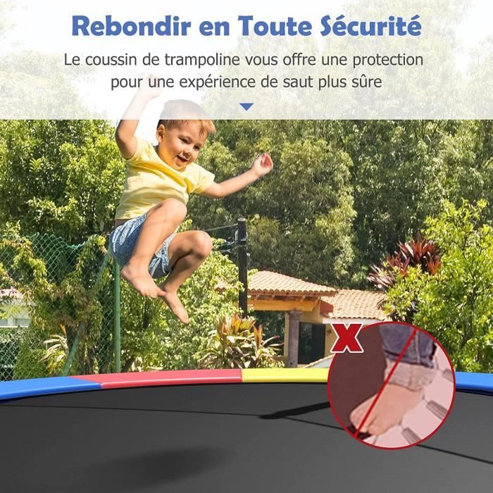 UISEBRT Housse de protection pour trampoline - Résistante aux UV - Bleu - 30 cm de large - Pour trampoline de 305 cm de diamètre UISEBRT Housse de protection pour trampoline - Résistante aux UV - Bleu - 30 cm de large - Pour trampoline de 305 cm de diamètre