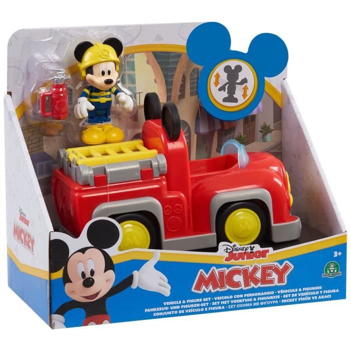 DISNEY - Figurine Pompier Mickey 15 cm, articulée, Jouet pour enfants dès 3  ans, MCC20