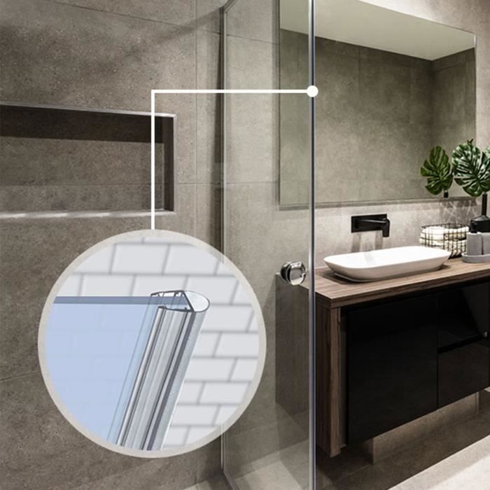 Joint D'étanchéité Pour Porte De Douche – 100 Cm, Angle 180°, Verre 8 Mm Navaris