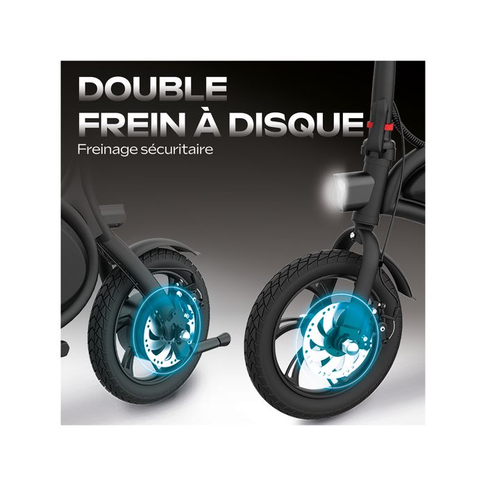 Draisienne électrique UrbanGlide E-Bike 120 Plus – Moteur 250W, Batterie 6Ah, Autonomie 15 Km – Roues 12 Pouces, Pliable - 8