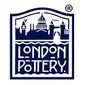 London Pottery Th/éi/ère 4 tasses Ivoire//Pois bleus