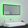 Nouveauté!Miroir Décoratif - Miroir Attrayante salon à LED de salle de bain Gris 90x8,5x37 cm Aggloméré315-3
