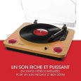 ION Audio Max LP – Platine Vinyle de Conversion avec Trois Vitesses et Enceintes Stéréo, Sorties USB et RCA – Finition en Bois-3