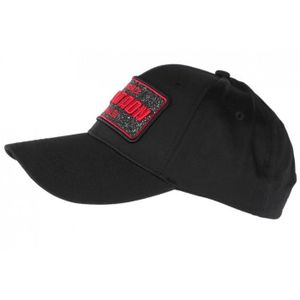 Casquette El Patron Rouge Et Noire Strass - Streetwear Medellin, Taille Unique, Neuf Avec étiquette
