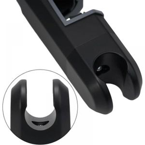 Support Réglable Pour Pommeau De Douche - Compatible Barre 20-25 Mm, Rotation 360°, Noir Mat - Installation Facile Sans Outils