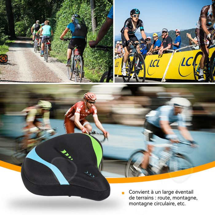 Selle De Vélo Sans Nez Alomejor – Super Douce, Double Couche, Ergonomique, Pour Route, VTT, Pliant