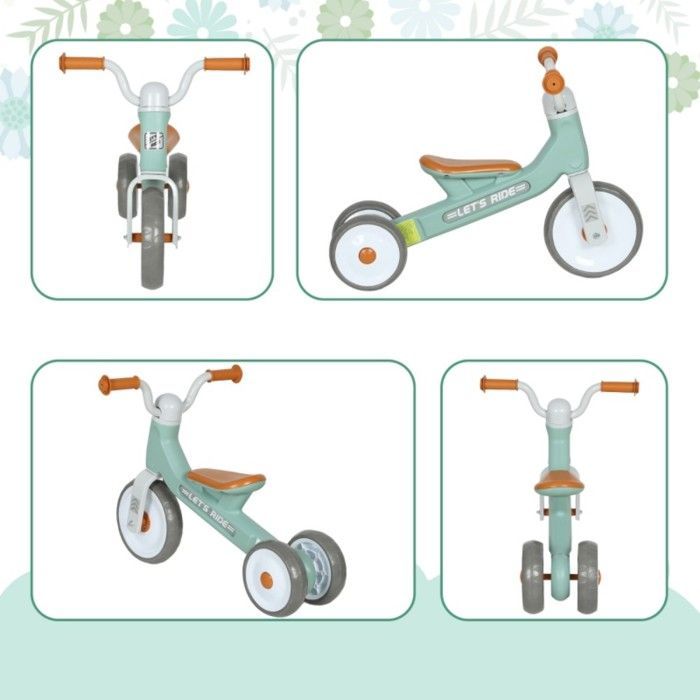 Draisienne 3 roues sans pédales enfant 12-36 mois - Pneu silencieux intérieur/extérieur - Fille
