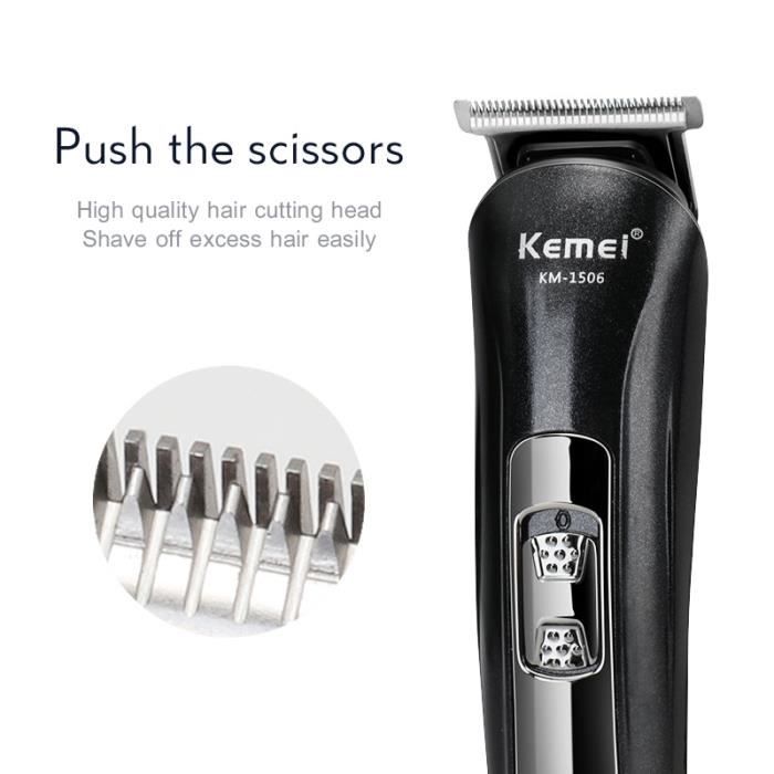 Km-1506 KEMEI – tondeuse à cheveux électrique sans fil Rechargeable 3 en 1  pour hommes, rasoir étanche, pour - Cdiscount Electroménager