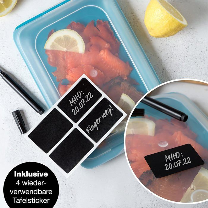 Lot De 5 Boîtes De Conservation En Acier Inoxydable - Hermétiques, Empilables, Pour Frigo Et Repas à Emporter - 10