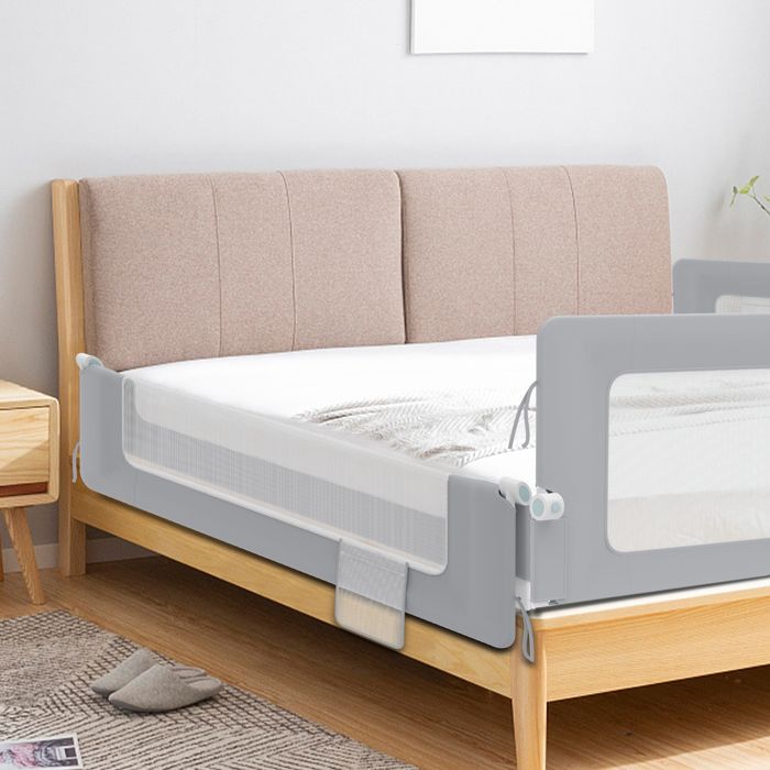 Barriere De Lit Adulte Anti Chute Bebe TWOLIIN Barrière De Lit Pliable - 150 Cm - Protection Anti-chute Pour Bébé Et Enfant - Réglable En Hauteur - Respirante - Avec Sac De