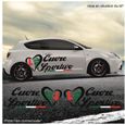 Alfa Romeo Cuore Sportivo coeur X2 - NOIR - Kit Complet - Tuning Sticker Autocollant Graphic Decals-0