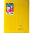 CLAIREFONTAINE - Cahier piqûre KOVERBOOK - 24 x 32 - 96 pages Seyès - Couverture Polypro translucide - Jaune-0