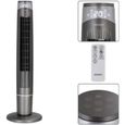 Ventilateur colonne oscillant 90° 120cm 55W air frais 40 m³/min ioniseur écran LED télécommande 6 vitesses 3 modes ventilateur tour-0