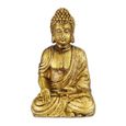 Statue de Bouddha pour jardin - RELAXDAYS - Céramique - Jaune - Figurine décorative spirituelle-0