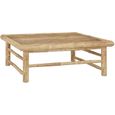 Table de jardin - VIDAXL - Bambou - Carré - 65x65x30 cm-0