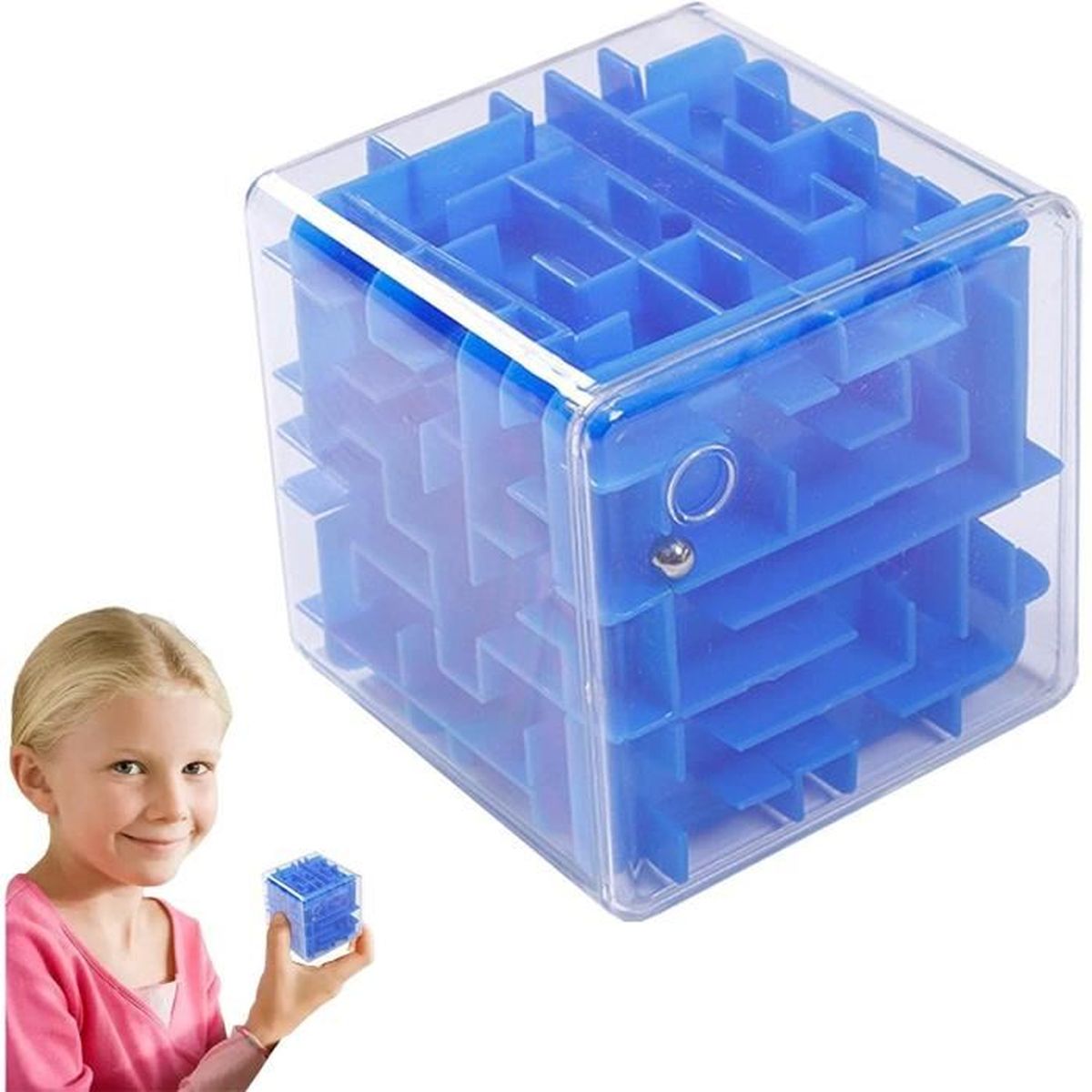Jeu De Puzzle Labyrinthe Vaisseau Spatial Pour Enfants 4-8 Ans - Jouet Éducatif Avec 2 Boules En Acier, Défi Gravité Amusant