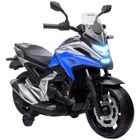 AIYAPLAY Moto électrique pour enfants moto porteur Honda pour enfants 3 à 6 ans avec musique, phares avec 2 roues d'entraînement - bleu
