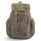 ANLADIA Sac dos Cartable camping Voyage Randonnee alpinisme toile homme femme backpack rucksack Brun Gris