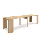 Skraut Home -Table console extensible, Console meuble, 300, Pour 14 personnes, Chêne, RF2653