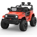 BALOVEBY Voiture Electrique pour Enfants, Véhicules Camion 12V 5 Km-h MP3, LED, Télécommandée,Suspension à Ressort 2 Vitesses-Rouge