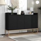 Buffet moderne - DREAMMESPACE - 4 portes - style minimaliste - noir