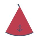 Essuie mains rond brodé ancre/bateau 60 cm ROUGE Les Ateliers du Linge