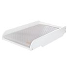 ROBA Plan à Langer à Poser sur Lit Bébé + Matelas Imperméable roba Style Gris - Facile à Monter - Bois Laqué Blanc