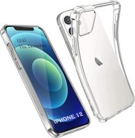 Coque pour iPhone 12 / iPhone 12 Pro (6.1), Housse Etui en Transparent Silicone TPU Souple, Protection Crystal Antichoc Claire