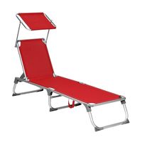 Bain de soleil inclinable chaise longue transat pliable en alu toile textilene coussin pare soleil reglable 193 x 67 x 32 cm charg
