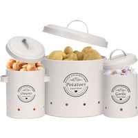 Boîte de conservation de pommes de terre premium [paquet de 3] multifonctionnelle avec système de ventilation