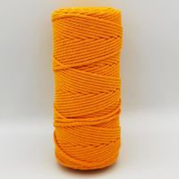 Coton Macramé 3mm Orange Tangerine Bobine de 100 mètres pour sacs pochettes tricot suspensions feuilles Plumes fil corde torsadée