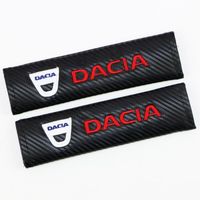 Accessoires auto,Housse de ceinture de siège en fibre de carbone, 2 pièces, housse de siège, compatible avec - Type for Dacia