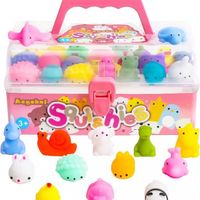 Squeeze Toys Mochi Squishy Lot de 50 jouets pour fête d'enfant  cadeaux de Pâques  cadeau de Noël  cadeau d'anniversaire