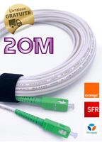 20m - Rallonge-Jarretiere Fibre Optique - SC APC vers SC APC - Garantie 10 AnsCâble Fibre Optique Orange SFR Bouygues