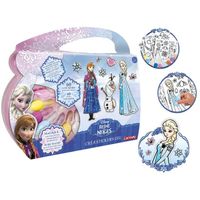 Kit de loisirs créatifs - LANSAY - Crea'stickers Gel La Reine des Neiges - 60 stickers + 9 gels à paillettes