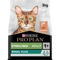 Pro Plan Sterilised Adult RENAL PLUS Saumon 3kg - Croquettes complètes pour chats adultes stérilisés