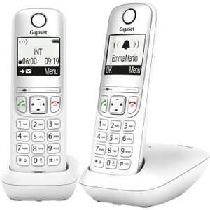 Gigaset CL390A Duo - Téléphone Fixe sans Fil au design Moderne avec  Répondeur Intégré Aux combinés, Grand écran Rétro-Éclairé, fonctions Mains  Libres et Blocage D'appels - 2 combinés - Gris Anthracite 