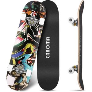 SKATEBOARD - LONGBOARD Skateboard Complet Planche à roulettes en Bois 79x