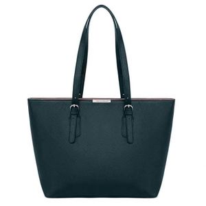 SAC À MAIN David Jones - Sac Main Shopping Femme Grand Format Capacité A4 - Cours Lycée Cabas Fourre-Tout Epaule Cuir Shopper Etudiante - Vert