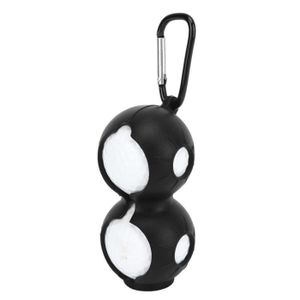 BALLE DE GOLF TAM Double étui en silicone pour balle de 5 pièces balle de Silicone Double housse Portable balle de support sport Jaune Noir DR020