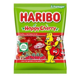 BONBONS CRÉMEUX LOT DE 3 - HARIBO - Bonbons Happy Cherry - paquet 