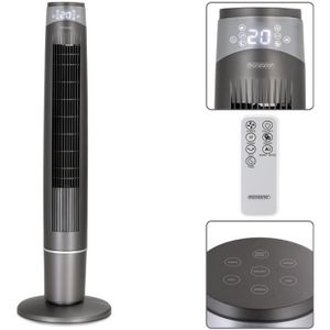 Brandson - Ventilateur Colonne avec télécommande 45W Silencieux Oscillant  inclinable à 10°, Hauteur 108cm 3 Vitesses 4 Modes, Minuterie 12h
