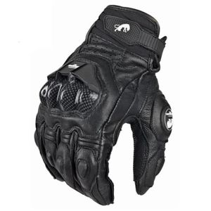 GANTS - SOUS-GANTS Gants de moto en cuir véritable et fibre de carbone,gants de course noirs,gants d'équitation blancs,gants de - AFS-6 Black