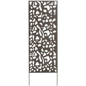 CANISSE - BRISE-VUE - BRANDE Panneau décoratif en métal avec motifs ajourés - NORTENE - Tâches - 0,60 x 1,50 m - Brun vieilli