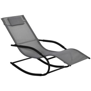 CHAISE LONGUE Chaise longue à bascule rocking chair design acier