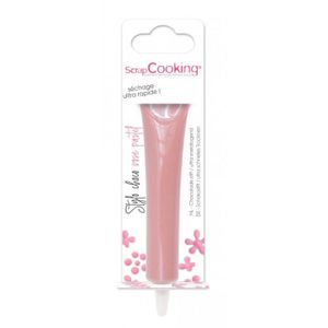 CHOCOLAT PÂTISSIER Stylo goût chocolat rose pastel 25g - Scrapcooking Rose